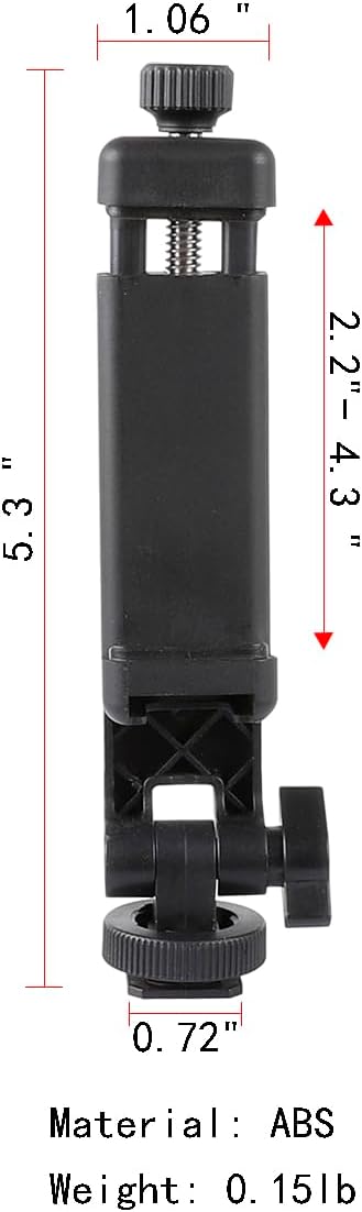 Multifunctional Universal Cell Phone Tripod Mount Adapter 360 Rotation Camera Hot Shoe Phone Holder Compatible with Canon Nikon Sony DSLR - Image 3