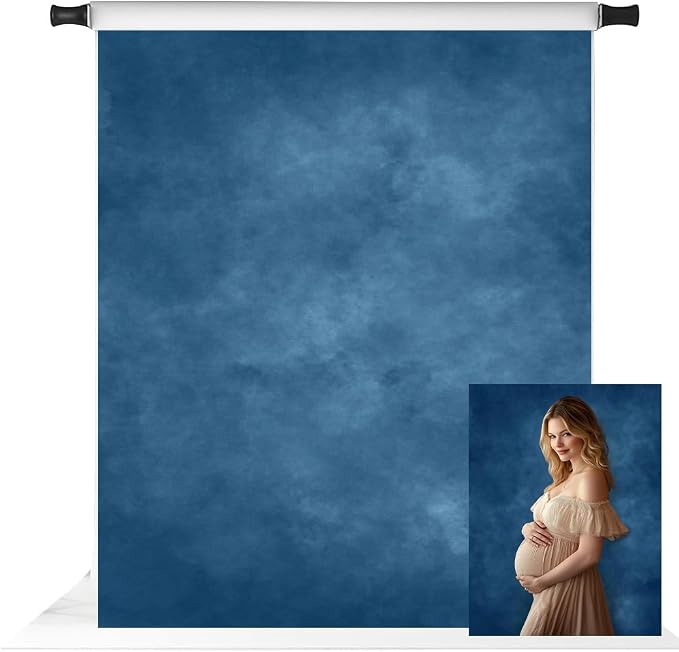 Kate 5x7ft Blue Abstract Photography Backdrop Blue Headshot Portrait Background Photo Fabric Studio Props by KateBackdropforPhotography