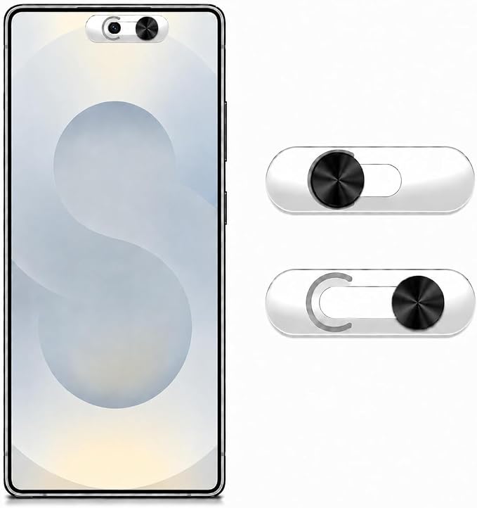Front Camera Cover | Smartphones Webcam Cover Protect Privacy, Camera Privacy Covers Compatible for Galaxy, Pixel & iPad, Ultra-Thin Privacy Protection Slide | 2 Pack | Black by Velaporco