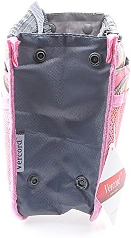 Vercord Purse Organizer Insert for Handbags Bag Organizers Inside Tote Pocketbook Women Nurse Nylon 13 Pockets Pink Flowers Large - Image 4