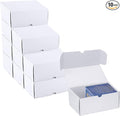 Trading Card Storage Box, 10-Pack 600 Count White Corrugated Cardboard Box | Toploader Trading Card Storage Box, Top Loaders Storage Box for TCG/Magic/Mtg Basketball Card, Collectible Trading Cards by XRACV