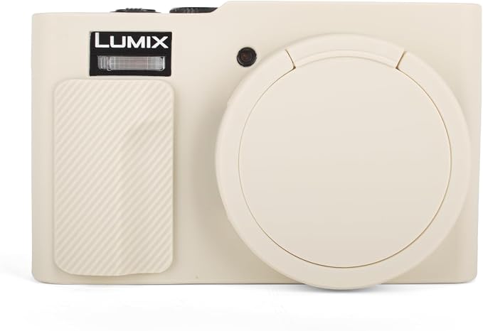 MUZIRI KINOKOO Silicone Sleeve Compatible for Panasonic Lumix ZS99 Camera - Soft Protective Cover for DC-ZS99/TZ99 Digital Camera with Removable Lens Cover - Anti-Slip & Anti-Scratch - Off White - Image 8