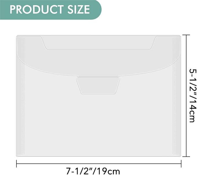 40Pieces Clear Stamp and Dies Storage Bags,Plastic Scrapbooking Storage Bags 7.5x5.5inch Die Storage Pockets Resealable Plastic Envelopes Pockets for with Label Stickers for Cutting Dies Stencil Craft - Image 3