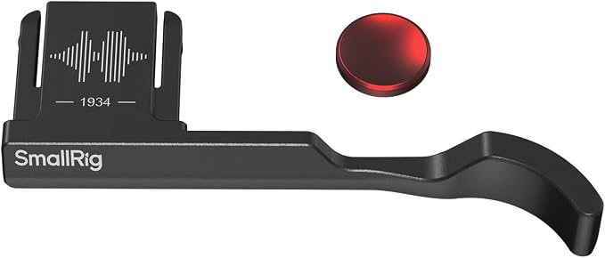 SmallRig Thumb Grip with Hot Shoe Cover for FUJIFILM X-M5 (Black) - 4878 | Built-in Silicone Pads,Textured Surface for Enhanced Grip (Black)-4878 by SmallRig