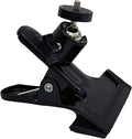 Universal Camera Clamp Mount with 360-Degree Swivel Head, 1/4 Inch Screw, Black (1 Pack) by NVRTTRR