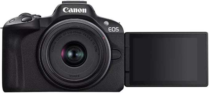 Canon EOS R50 Mirrorless Camera Body with 2 Lens Kit RF-S 18-45mm is STM and 55-210mm is STM 5811C022 Double Battery, Memory Card, Deluxe Case and Mini Tripod & Accessories - Image 7
