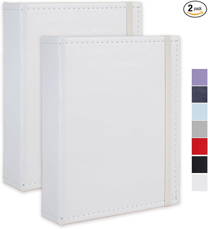 Photo Album 5x7 52 Pockets Pack of 2 Leather Cover Picture Book Holds 5x7 Photos for Wedding, Baby, Family, Graduation by CHERRICH