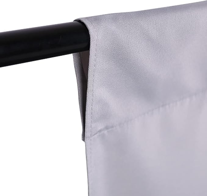 GFCC Gray Backdrop - 8FTX10FT Grey Photo Backdrop for Photoshoot Background for Photography Screen Video Recording Picture Background | Non-Reflective, Polyester Curtain, Easy Hang, Multipurpose Screen for Studio Photo Booth, Video Recording, Portrait,... - Image 2