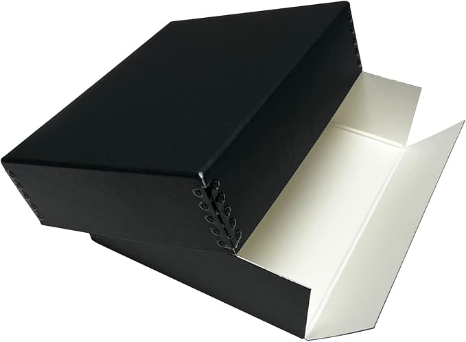 Lineco Museum Archival Storage Box, Drop Front, 8.75x10.75x3 in, Black | Acid-Free with Metal Edge, Preserves Picture Longevity, Organize Photos, Newspapers, Prints, Documents, Crafts, DIY - Image 7
