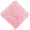 12inch Square Small Faux Fur Sheepskin Cushion Soft Plush Area Rug,Photo Background for Small Product Desktop Photography,Display and Decor,Jewelry,Nail Art,Locker Accessories (Pink) by NINGDAN