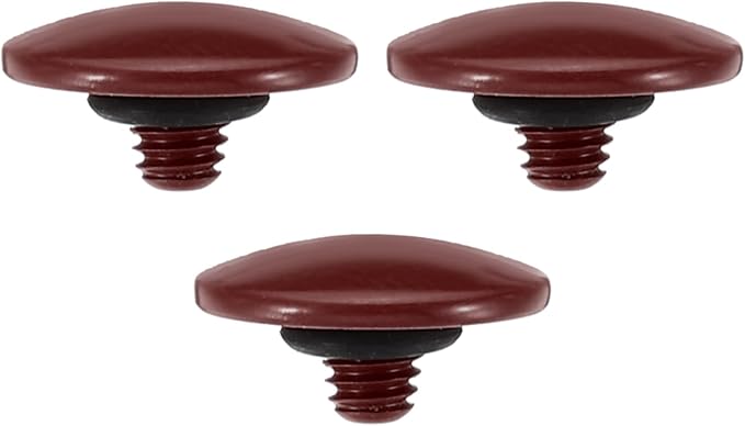 PATIKIL Camera Shutter Button, 3 Pack Soft Shutter Release Button Pure Copper Camera Button Convex Suitable for Nikon for Fujifilm for Leica DSLR/SLR Camera, Dark Red by PATIKIL