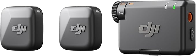 DJI Mic Mini (2 TX + 1 RX), Ultralight, Detail-Rich Audio | Noise Cancelling, Automatic Limiting, Wireless Microphone for Camera/iPhone/Android, Vlog, Streaming, 400m Transmission by Unknown