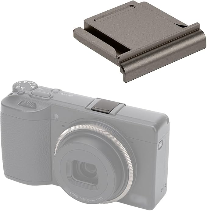 JJC Gray Camera Shoe Cover for Ricoh GR IV GRIV GR4 GR IV HDF GR IV Monochrome, Replaces GK-2 Shoe Cover, Flash Hot Shoe Cover Cap for GR IV GRIV GR4 by JJC