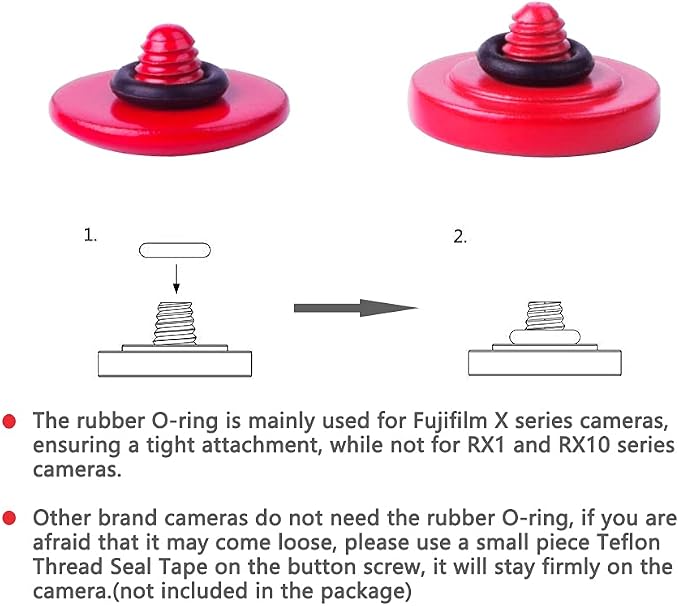 Red Metal Soft Shutter Release Button | Delicate Camera Shutter Button 11mm Concave 10mm Convex Surface(2 Pack) - Image 6