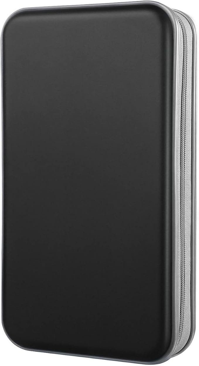 DVD Case, CD Case Holder Wallet Binder 96 Capacity CD/DVD Cases Storage Holder Binder Organizer Wallet Book for Car Home Travel (Black) | Zipper‑DVD Organizer, Scratch‑Resistant Sleeves Shield Discs From Dust & Damp; Stores Music, Video, Gaming & Blu‑r... by Bivisen