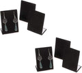Black Velvet Leaning Earring Stands, 3.5 Inches Tall, 6 Pieces | Jewelry Displays, Black Velour by 888DisplayUSA