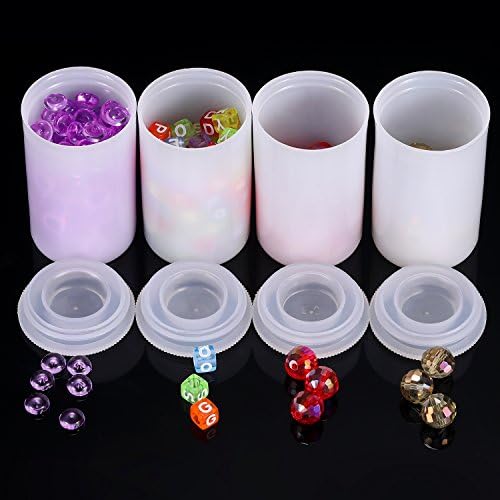 JOVITEC 30 Pieces Plastic Film Canister Holder, 35 mm Empty Camera Reel Containers, Storage Containers Case with Lids for Storing Small Accessories, Film, Keys, Coins, Art Beads(White) - Image 5