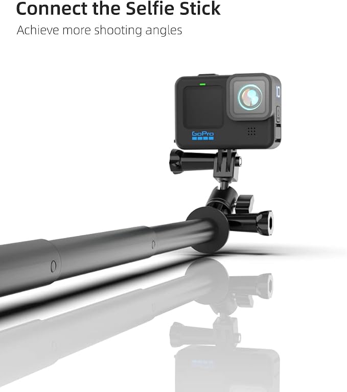 Aluminum 360 Degree Rotation Camera Swivel Mount, Vertical Metal Bracket Adapter Compatible with GoPro Hero 13/12/11/10, DJI Action 6/5 Pro/4, Sony and Other Action Cameras (Adjustable Adapter Mount) - Image 4
