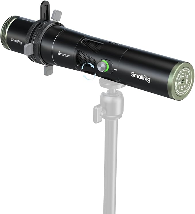 SmallRig RF 20C 20W LED Photography Flashlight, 5 Colors & SP Air Spotlight | 10000mAh Portable Zoomable Spotlight with 20 Pattern Gobos, 4X Brightness Snoot with 10 Metal Gobos for Portrait Video - 6377 - Image 5