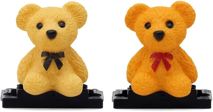 Camera Hot Shoe Cover, Cartoon Hot Shoe Cap, Hot Shoe Protector Compatible with Sony Fujifilm Fuji Canon Nikon Pentax Leical Panasonic (2pcs Bow Bear) by MENGSOOD