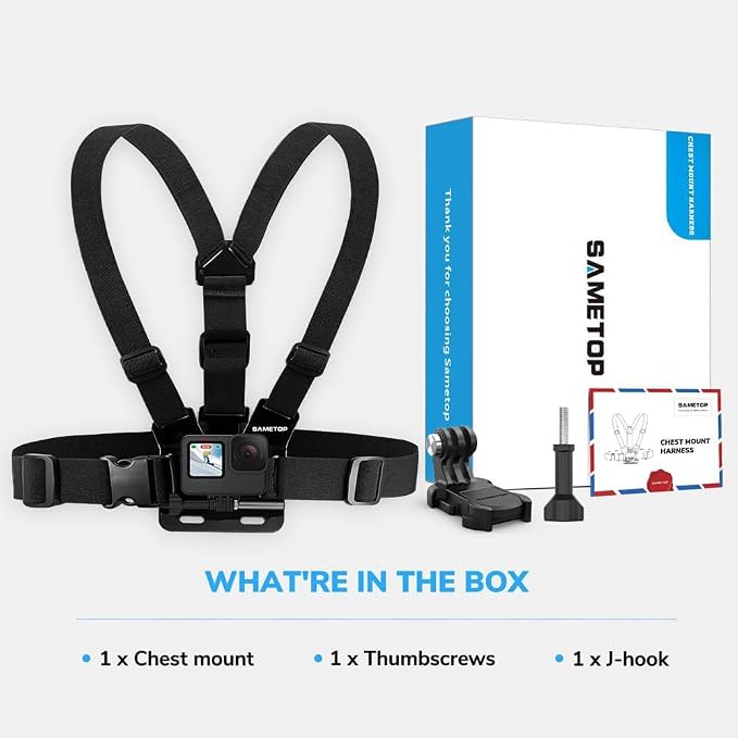 Chest Mount Strap Harness Chesty Body Mount for GoPro | for Go Pro Mission Hero 13 12 11 10 9 8 7 6 5 4 Session 3+ 3 Max AKASO DJI Osmo Action Cameras - Image 6