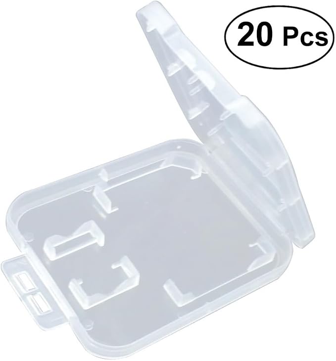 Garneck 20 pcs Card Cases Plastic Transparent Memory Card Storage Case Holder for and T-Flash Cards Clear Lightweight Portable Organizer for Camera and Computer Accessories - Image 6