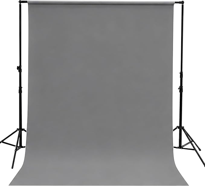 Kate Gray Photography Backdrop Solid Neutral Grey Background for Portrait | Pure Grey Cloth for Headshots, Product Photos, Videos,Parties Photo Booth Professional Photography Studio 10ft×12ft by KateBackdropforPhotography