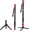 IFOOTAGE Cobra 3 A180T Aluminum Camera Monopod 71" | Telescopic Video Monopod with Feet Compatible with Sony Canon Nikon DSLR Cameras, Payload 17.6lb by IFOOTAGE
