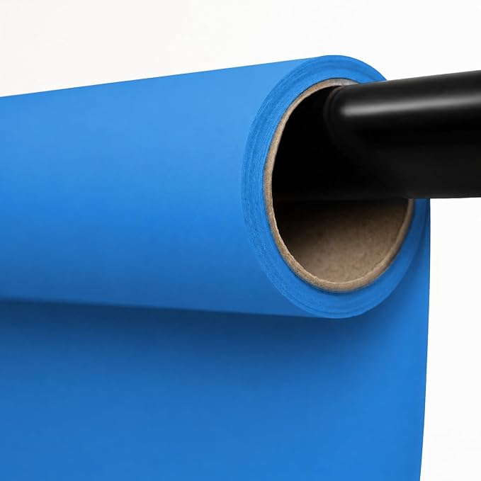 Kate Seamless Paper Backdrop for Photography Blue Photo Backdrop Paper (106.8''x32.8' Royal Blue) by KateBackdropforPhotography