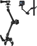 Super Clamp Camera Clamp Mount,10inch 360° Adjustable Articulating Magic Arm Holder,1/4"-20 Thread for Video Light / Insta360 / Canon Nikon DSLR Cameras,Adapter for GoPro Hero 13/12/11/10/9/8/7/6/5 by Mippko