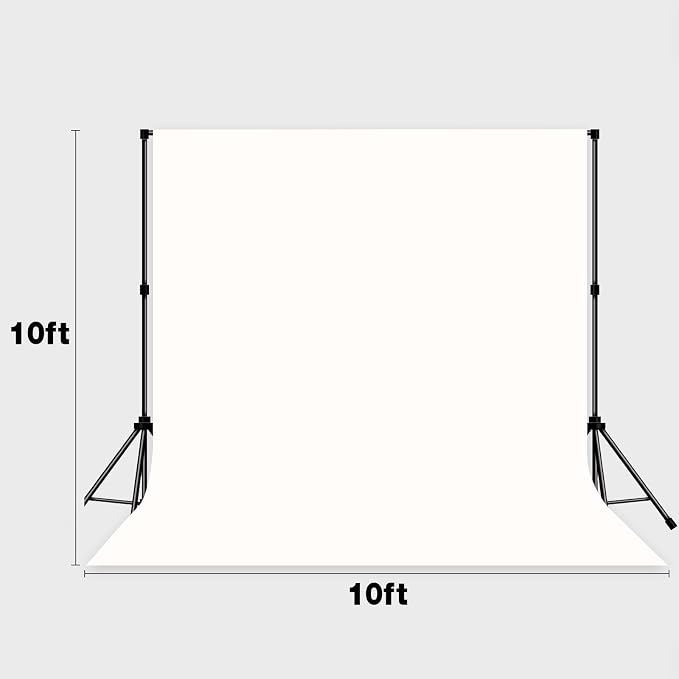 White Photo Backdrop Background Fabric Professional Photography 10x10ft | Seamless Design eliminates Wrinkle Portrait Photography Wedding Dark Theme Decorations - Image 8