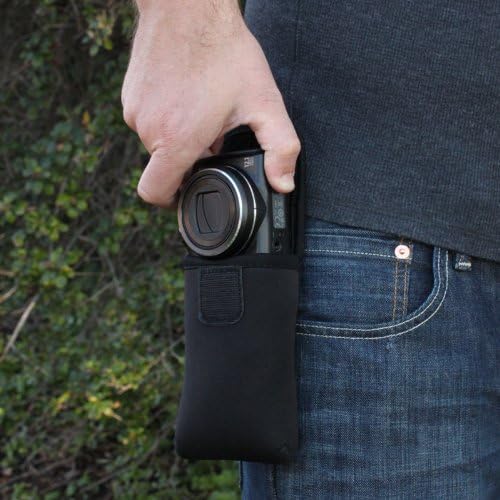 USA Gear Small Digital Camera Case with Carabiner, Belt Loop, Scratch Resistant - Point and Shoot Camera Case Compatible with Nikon Coolpix, Kodak Pixpro A10 FZ55, FZ45, Panasonic Lumix LX10 & More - Image 3