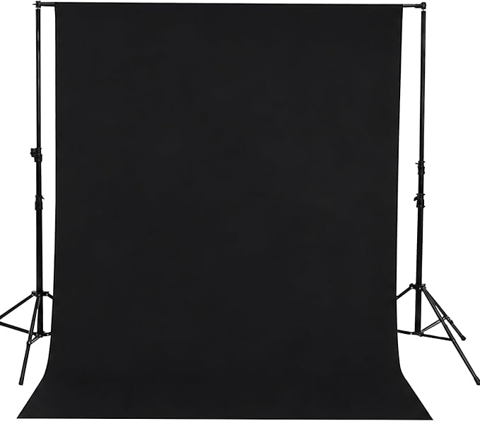 Kate 6ft×9ft Black Photography Backdrop for Studio Portraits and Video | Solid Black Cloth For Portraits, Product Photos, Videos, Streaming, Interviews, Parties And Studio Shoots. by KateBackdropforPhotography