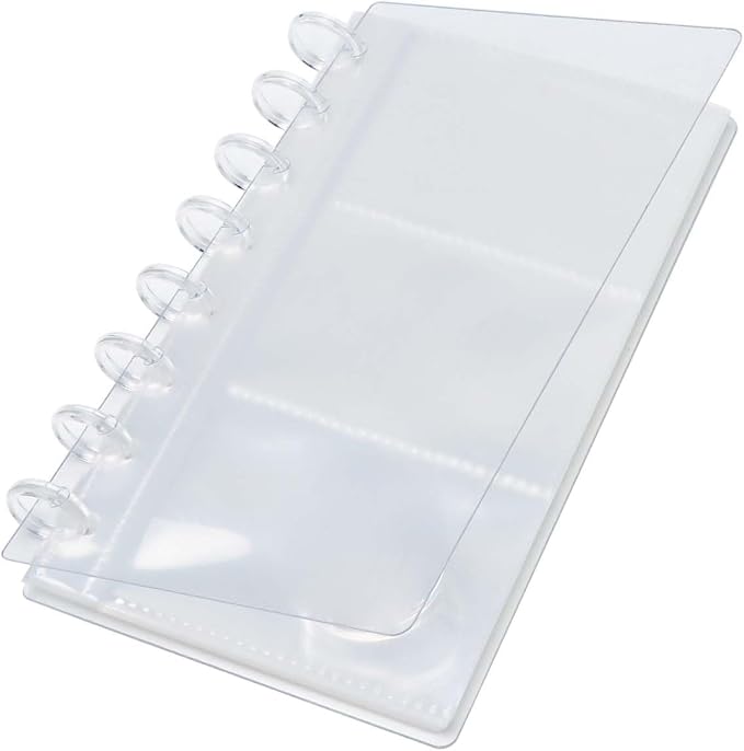 Mogoostry Clear Discbound Album Sheet Protectors 8 Discs 2.5 x 3.5 Inch 3 Pockets Inner Page Plastic Protective Sleeves Organizer by MoGuShiYe