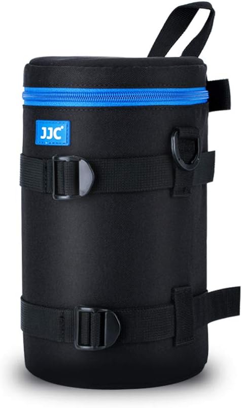 JJC Camera Lens Case Pouch, Padded Bag Fits Lens up to 4.3 x 8.9 (D x L) | for Canon RF 600mm/EF 70-200mm/Nikon Nikkor AF-S 70-200mm/AF 80-200mm Lens & More, Water-Resistant, with Shoulder Strap by JJC