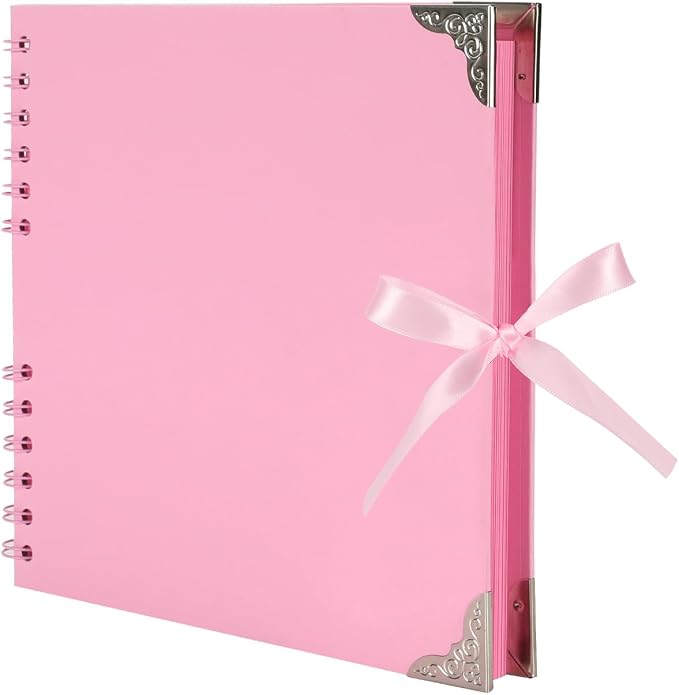 LOYALBOOK 8 x 8 inch DIY Scrapbook Album 60Pages For Wedding Family Photo | Nice Thick Sturdy&Well-Made Good Value Craft Parties Birthday Dinners Graduation Ceremonies Diplomas Storage by LOYAL+BOOK