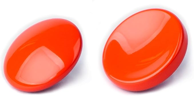 Orange Metal Soft Shutter Release Button | Delicate Camera Shutter Button 11mm Concave 10mm Convex Surface(2 Pack) by VKO