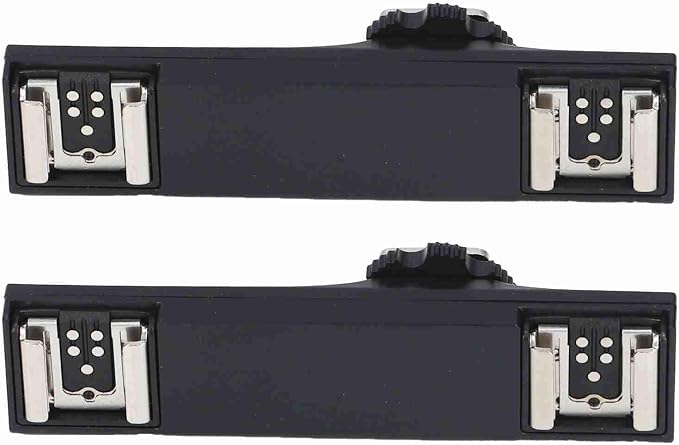 Hot Shoe Splitter Dual Flash Bracket Mount for SLR Camera, I-TTL Compatible Extension Bar for Camcorder Video Light Rig Accessories - Image 9
