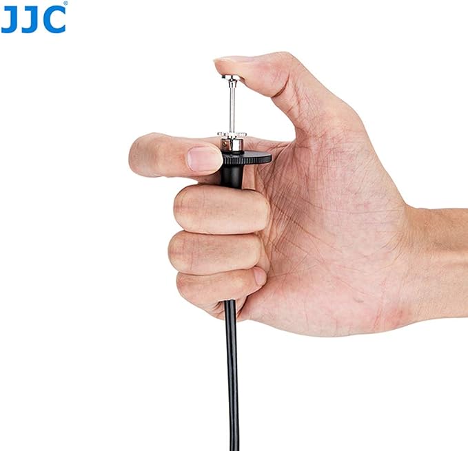 JJC TCR-70BK Black 70cm Threaded Cable Release, Mechanical Shutter Release Cable, Mechanical Cable Release with Bulb-Lock Design for Long exposures - Image 6