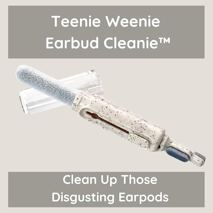 Tech Candy Teenie Weenie Earbud Cleanie Earbuds Cleaning Kit - Crud-Removing Multi Tool, Compatible with AirPods, Nib, Soft Brush, Flocking Sponge, Cleaner for Charging Case, Phone, Camera, Pen Shaped - Image 2