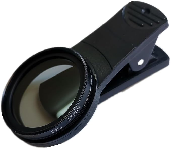 37mm CPL Phone Camera Lens, Clip-On Cellphone Lens CPL Filter Polarizer, Universal Cell Phone Camera Lens Compatible with Most Mobilephone Models(Black) by LIFTATAPA