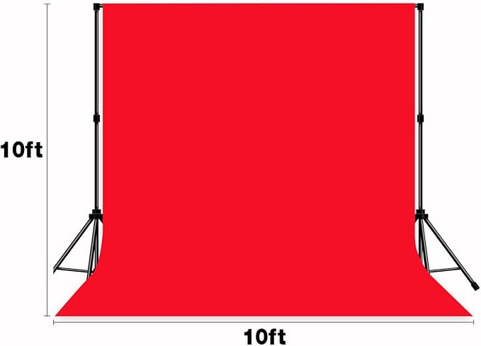 Red Photo Backdrop Cloth Professional Photography Background 10x10ft | Seamless Design eliminates Wrinkle Portrait Photography Wedding Dark Theme Decorations - Image 8