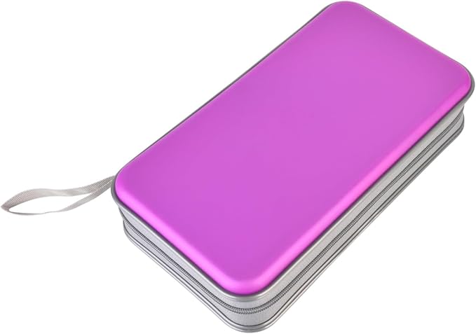 alavisxf xx CD Case, 96 Capacity Hard Plastic Organizer Wallet for Car | CD DVD Holder, Portable Hand Strap, Zipper Closure, Anti-Slip Scratch-Resistant Sleeves, Disc Storage, for Home Office Travel - Image 5