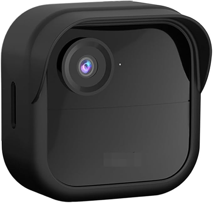 Silicone Case for All-New Blink Outdoor 4 (4th Gen) / 2K+ (Black, 1 Pack) | Weatherproof Protective Skin Cover with Hat Brim for All-New Blink Outdoor 4 & 2K Smart Security Camera by QOPOTO