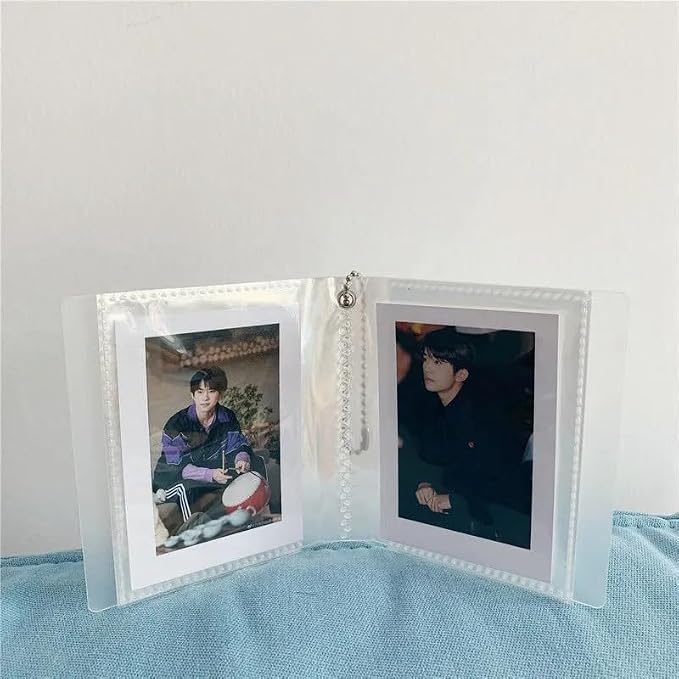 8 pcs 2x3 Mini Photo Album- Photo Book Credit Card Holders with Keychain | 2.5x3.5 Hanging Photocard Holder -Small Photo Ornaments for Tree, Card Cases 18Page - 36 Card Pockets Collection Album Bulk - Image 8