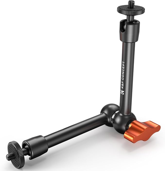 K&F CONCEPT 9.8" Magic Arm, 1/4" Screw Camera Mount Arm 360° Ball Heads | for DSLRs, Monitor, Flash, LED Light, Microphone, Camera Cage, Action Camera, MS32 by KFCONCEPT