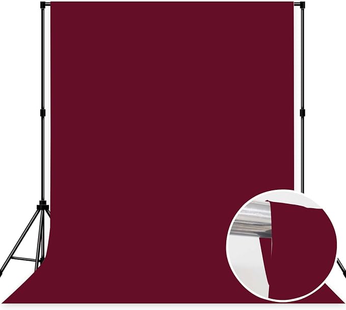 Wine Red Photo Backdrop Professional Photography Background Cloth 10x10ft | Seamless Design eliminates Wrinkle Portrait Photography Wedding Dark Theme Decorations - Image 2