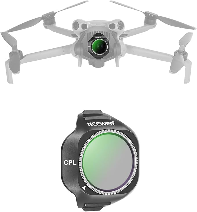 NEEWER CPL Filter Compatible with DJI Mini 5 Pro Drone, Snap On Adjustable Circular Polarizing Polarizer Lens Filter Multicoated Optical Glass Aerial Photography Accessories by Neewer