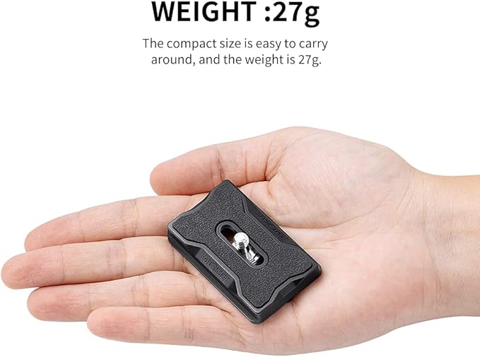 K&F CONCEPT Aluminum Camera Tripod Quick Release Mounting Plate for Tripod | Compact Design with Battery Access, 1/4" Screw for Cameras/Light/Mic, Fits Arca Swiss, TP12 - Image 8