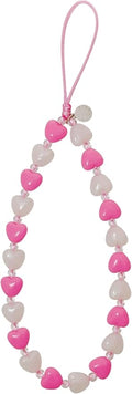 Drawwind Phone Charm Strap Cute Wrist Straps Cell Phone Charm String Y2K Aesthetic Lanyard Wristlet Chain for Case Camera AirPods Bags Keychains (Pink Hearts) by Drawwind